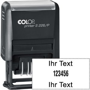 Produktbild für Zahlenstempel Colop Printer S 226/P, Wunschtext &amp; Ziffern 0-9