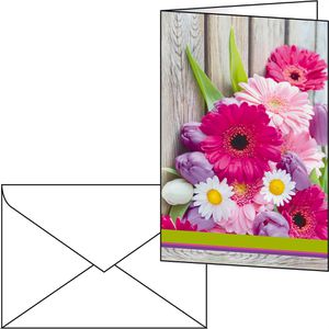 Sigel Grußkarten DS 001, Colorful, 115 x 170mm, Klappkarten mit Umschlag, 10 Stück