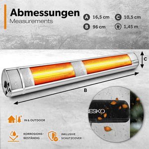 Produktbild für Heizstrahler Tresko THSL-005, outdoor