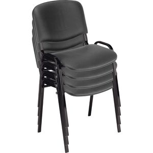 Produktbild für Besucherstuhl Nowy-Styl Iso black, stapelbar