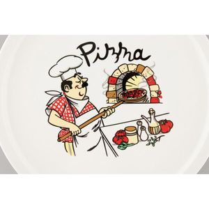 Produktbild für Pizzateller Van-Well Küchenchef, Porzellan, farbig