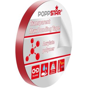 Produktbild für Doppelseitiges-Klebeband Poppstar 1010415