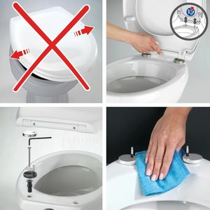 Produktbild für WC-Sitz Wenko Rieti 22882100, oval, aus Duroplast