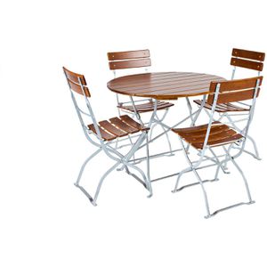 Bistrotisch RUKU1952 TRU90S4NU, wetterfest, eckig, 5-teilig