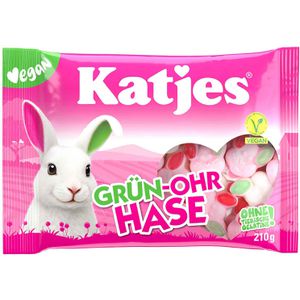 Schaumzucker Katjes Grün-Ohr Hase, mit Fruchtgummi