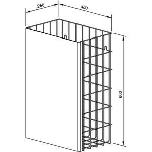 Produktbild für Abfallkorb Wagner-Ewar PP 151, 731670, silber