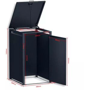 Produktbild für Mülltonnenbox Metzler MMB-1-2X-AN, Metall