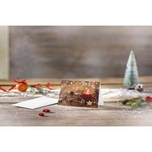 Produktbild für Weihnachtskarte Sigel DS093, Red Christmas Candle