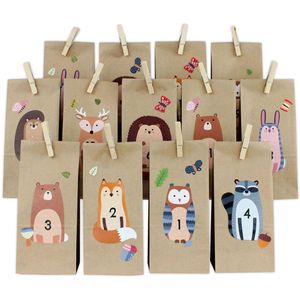 Produktbild für Adventskalender Papierdrachen Waldtiere
