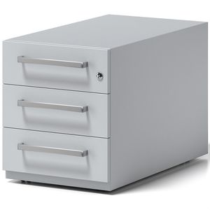 Produktbild für Rollcontainer Bisley Note, aus Metall, lichtgrau