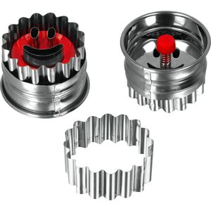 Ausstechformen Metaltex Linzer-Ausstecher, Set, Smile