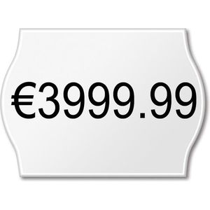 Preisetiketten METO 9506154, weiß, 22 x 12 mm