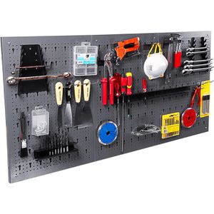 Produktbild für Werkzeugwand Ondis24 4202, 3-teilig, grau, aus Metall