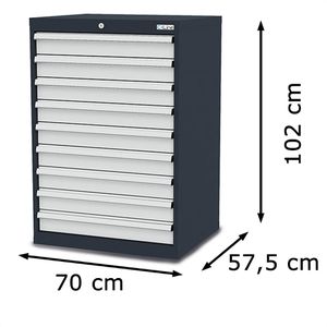 Produktbild für Schubladenschrank Simplaflex CL7H100900, Metall