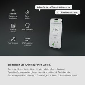 Produktbild für Luftentfeuchter Meaco Dry Arete Two, weiß / schwarz