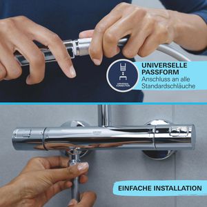Produktbild für Duschschlauch GROHE Vitalioflex Long-Life, 22100000, verchromt