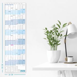 Produktbild für Plakatkalender Häfft 10053-7, Blau gefalzt, 2026