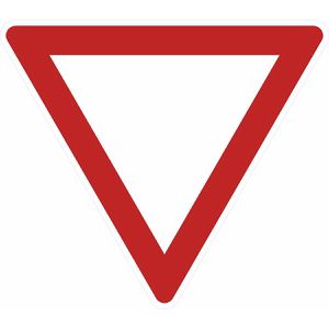 SafetyMarking Verkehrsschild StVO zugelassen, 90 cm, VZ 205, RA2/C, Vorfahrt gewähren
