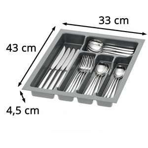 Produktbild für Besteckkasten Sossai Divio, anthrazit, aus Kunststoff