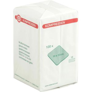 Produktbild für Mullkompressen Nobamed 856110, aus Baumwolle, unsteril
