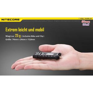 Produktbild für Taschenlampe Nitecore Thumb UV, LED, aufladbar