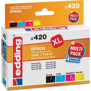 Epson Tinte 18XL T1816 Gänseblümchen, schwarz, C13T181640, cyan, Multipack, Böttcher magenta, AG – gelb