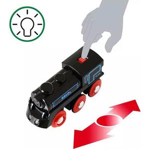 Produktbild für Spielzeugeisenbahn BRIO 33599 Schwarze Akku-Lok