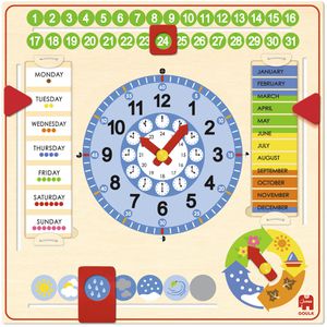 Produktbild für Lernspielzeug Goula 1110100765, Kalenderuhr Großformat