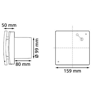 Produktbild für Badlüfter Maico ECA 100 ipro KH 0084.0208, Ø 100 mm
