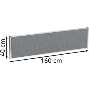 Produktbild für Tischtrennwand Geramöbel Pro, HW-80-SWS411604-RU, grau
