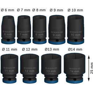 Produktbild für Steckschlüssel Bosch PRO Impact Socket, 9-teilig