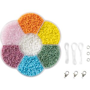 Produktbild für Perlen Folia 12907 Rocailles Set, bunt, in Box