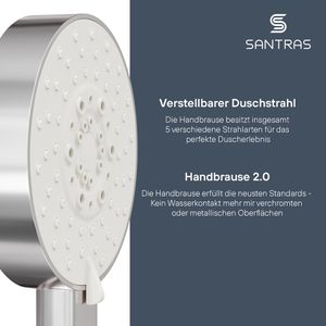 Produktbild für Handbrause SANTRAS Platinum, verchromt