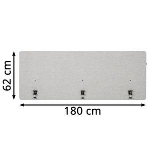 Produktbild für Tischtrennwand hJh-OFFICE 891010, hellgrau