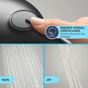 Produktbild für Duschsystem GROHE Vitalio Start System 250, schwarz matt