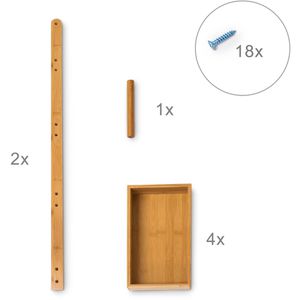 Produktbild für Badregal Relaxdays 10019021, aus Bambus, braun