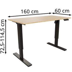 Produktbild für Schreibtisch Bisley E-StarterTech, eiche / schwarz
