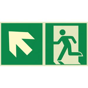 Hinweisschild Abtec ISO 7010 E001+E006 Aluminium