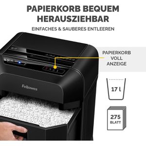 Produktbild für Aktenvernichter Fellowes 4633601 AutoMax 90M, mit Rollen