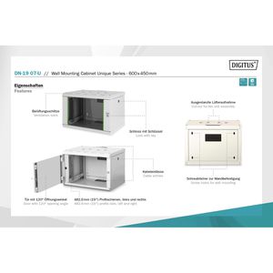 Produktbild für Netzwerkschrank Digitus Unique, DN-19 07-U, 19 Zoll