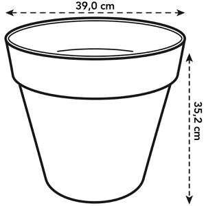 Produktbild für Pflanztopf elho Loft Urban rund Rollen, 24 Liter