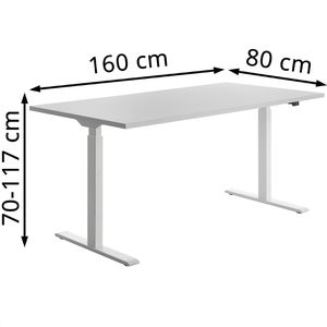 Produktbild für Schreibtisch Topstar E-Table, weiß / weiß