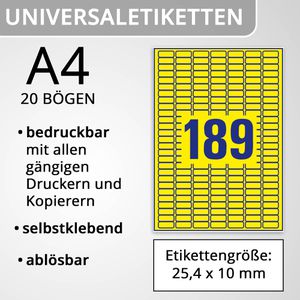 Produktbild für Universaletiketten Zweckform L6037-20, gelb