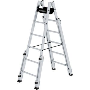 Produktbild für Stehleiter MUNK 33512, nivello-Leiterfüße, beidseitig begehbar