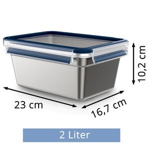 Produktbild für Frischhaltedose Emsa Clip&amp;Close N1150600, aus Edelstahl