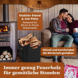 Produktbild für Kaminholztasche Black-Oak Montana XL, anthrazit