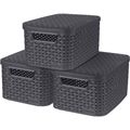 Aufbewahrungsbox Curver Style S 246250, 7L mit Deckel, Kunststoff, 29 x 20 x 14cm, 3 Stück