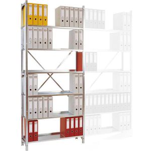 Aktenregal Manuflex Registra Budget, RA 2061, aus Metall