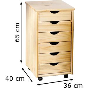 Produktbild für Rollcontainer Inter-Link Nils 30600300, aus Holz, kiefer