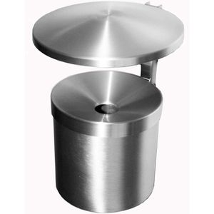 Produktbild für Aschenbecher SZ-Metall 29758, silber, für Outdoor, mit Dach